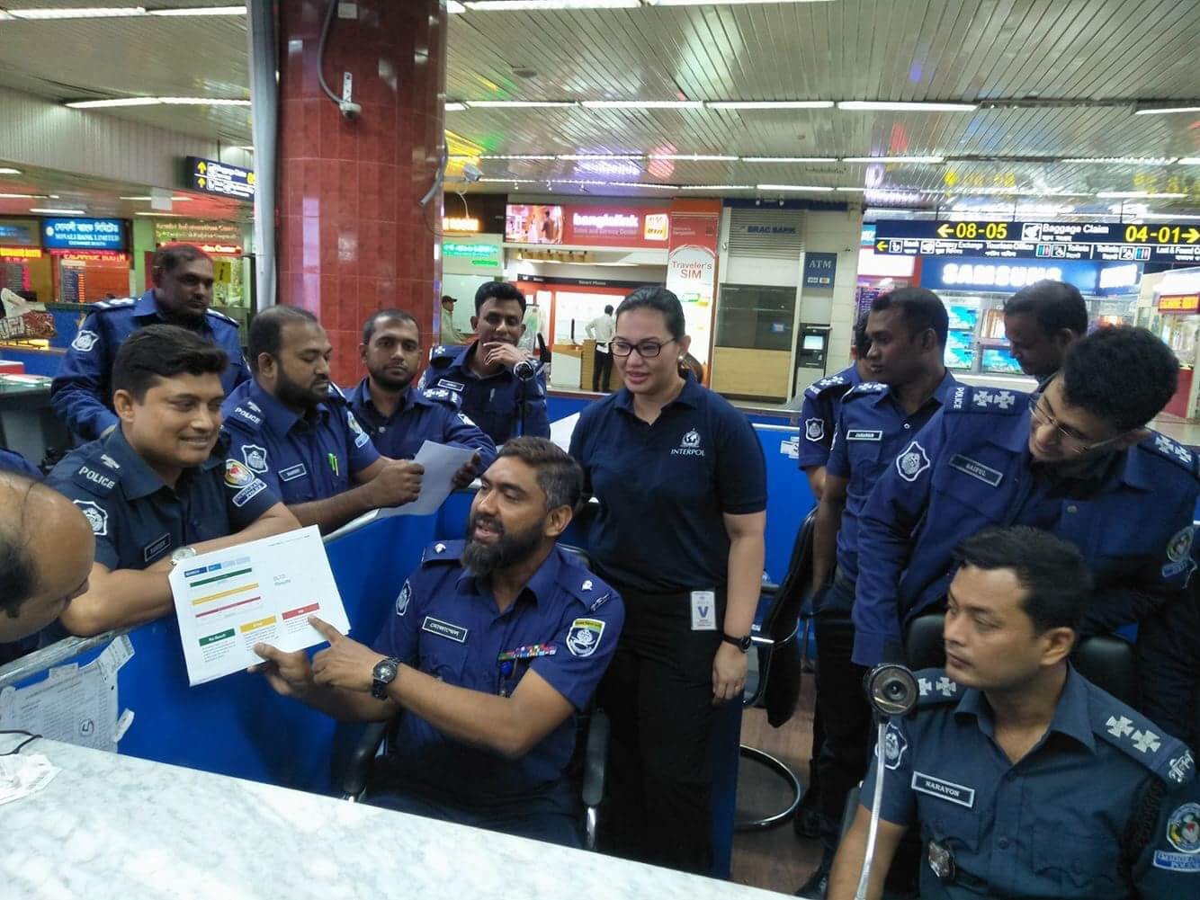 Trainer Mozammel Hussein giving a briefing on Operation Mandala at the counters in Dhaka, Bangladesh